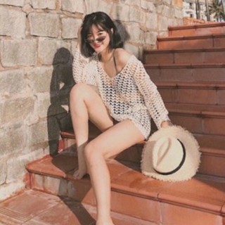 Áo lưới đan đi biển siêu hot