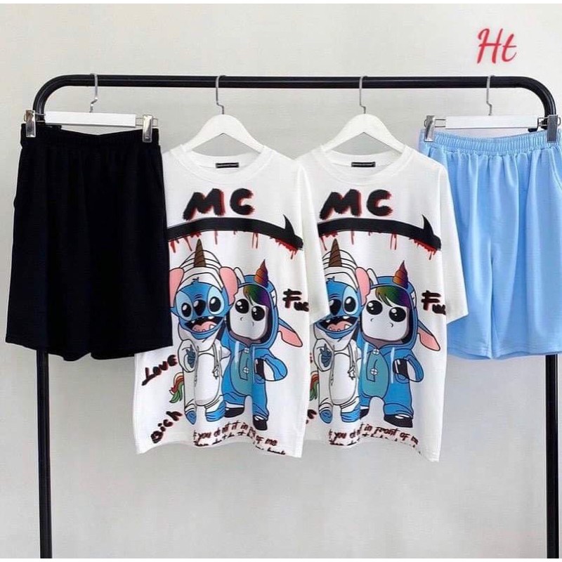 Sét áo thú MC+quần đùi trơn HT12
