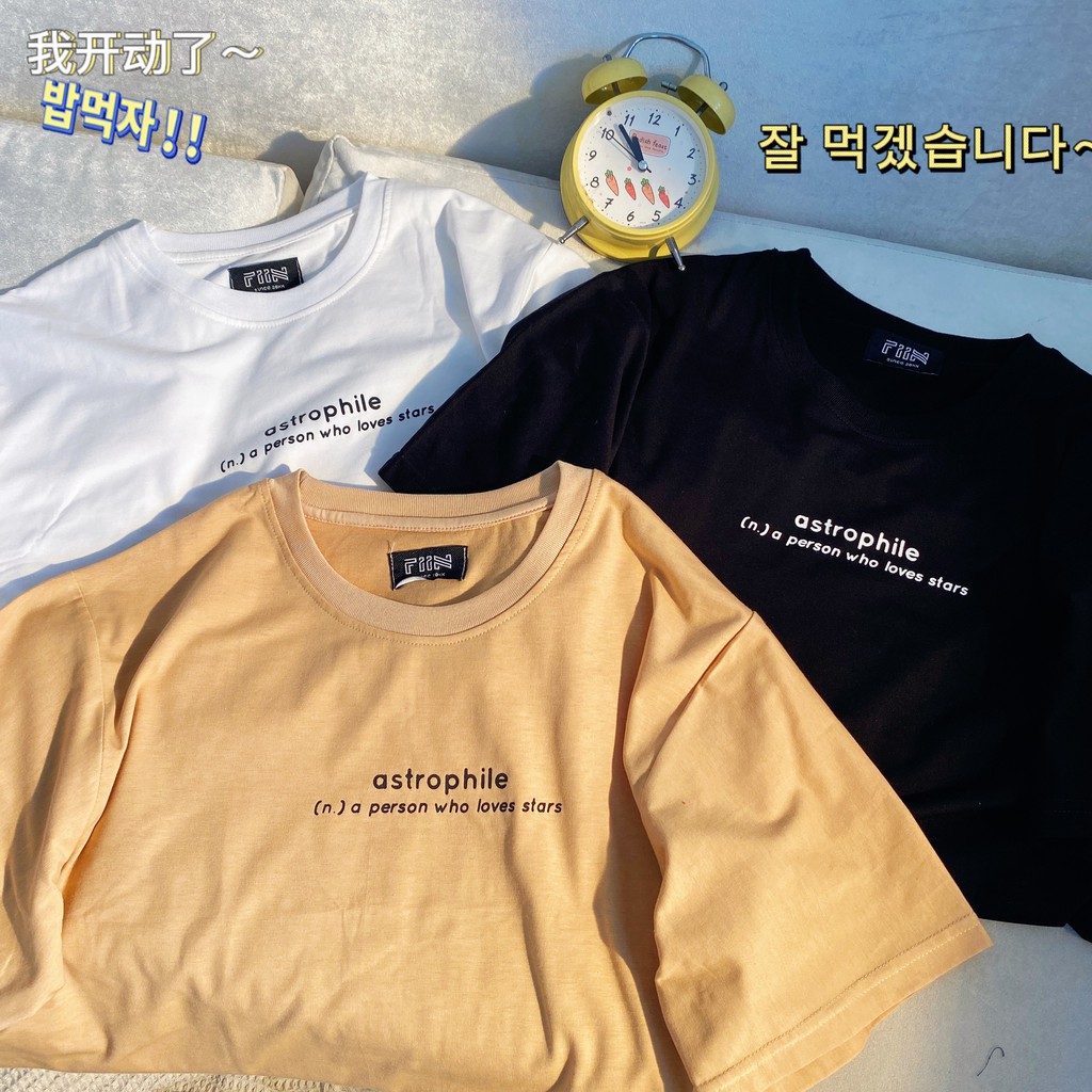 Áo thun tay lỡ form rộng in chữ Astrophile Unisex - Made by Fiin