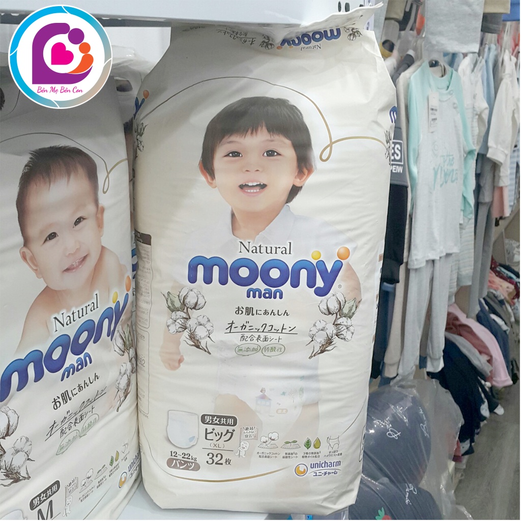 Bỉm Moony Natural/ bỉm quần Moony Natural đủ size M46/L36/XL32