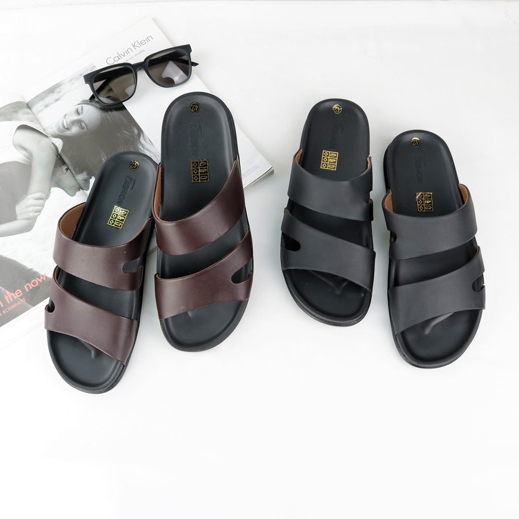 Dép nam quai da thời trang DU9288/8 - GIÀY GIAVY