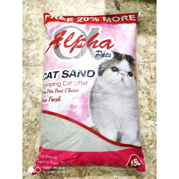 Cát vệ sinh cho mèo, chó Alpha pets 15L tặng thêm 20% Gói siêu lớn, siêu tiết kiệm