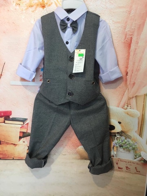 Bộ công tử kẻ cho bé yêu 8-28kg