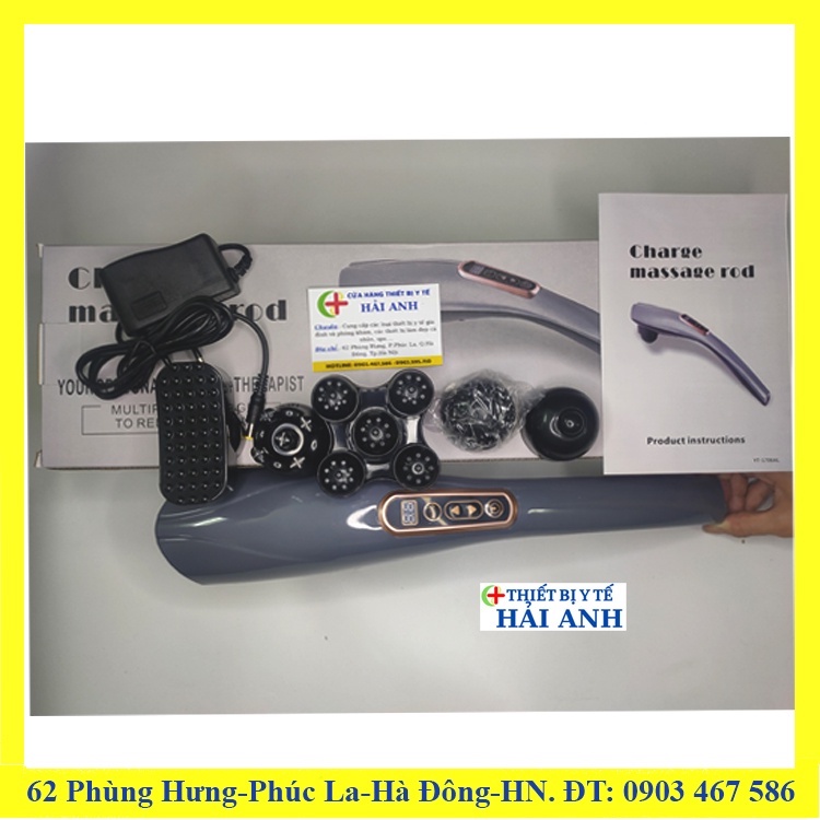 Máy Massage Cầm Tay Đa Năng Cao Cấp - Mát Xa Chuyên Sâu Cho Cổ, Vai Gáy, Bụng, Lưng, Cánh Tay, Chân