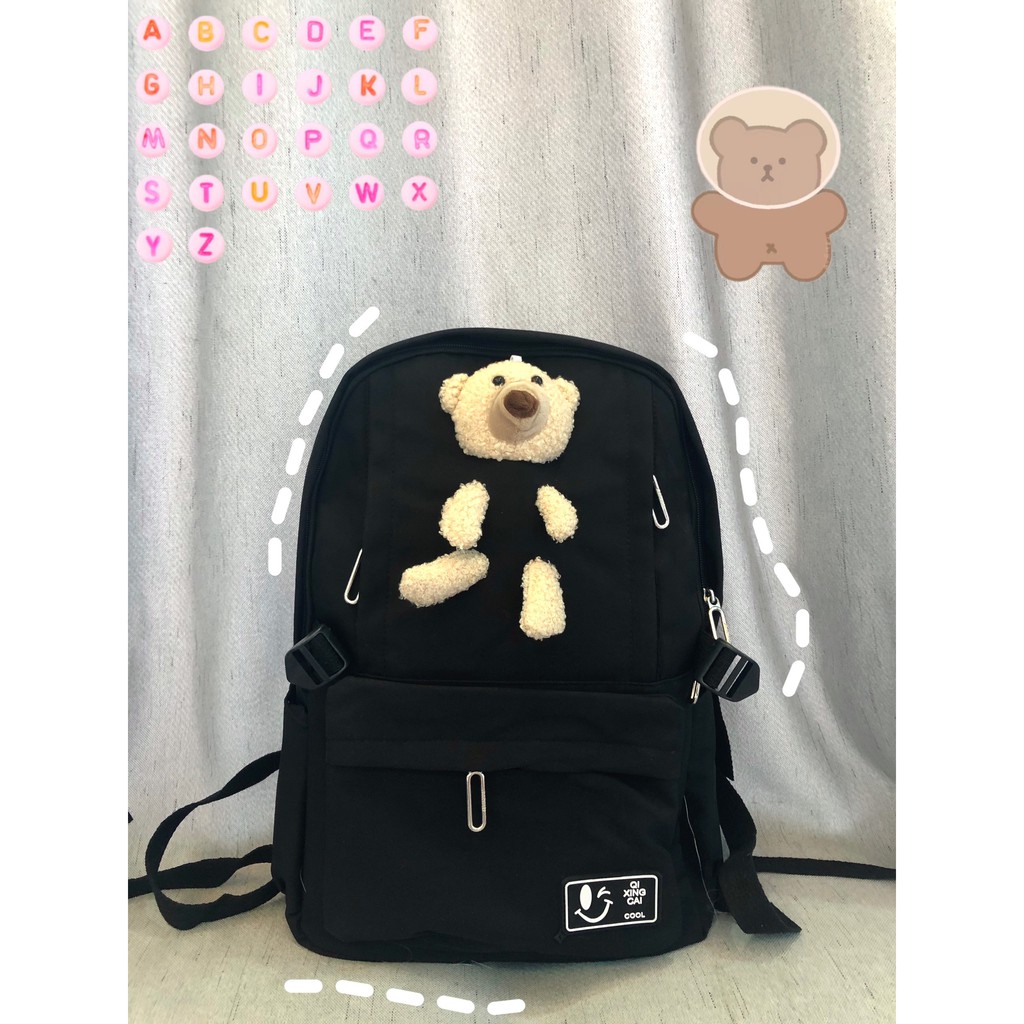 Cặp Học Sinh🎒 Balo Nữ 🎒 FREE SHIP🎒 Balo Học Sinh Gấu Siêu Đáng Yêu, Vải Chống Thấm (ẢNH+VID THẬT)