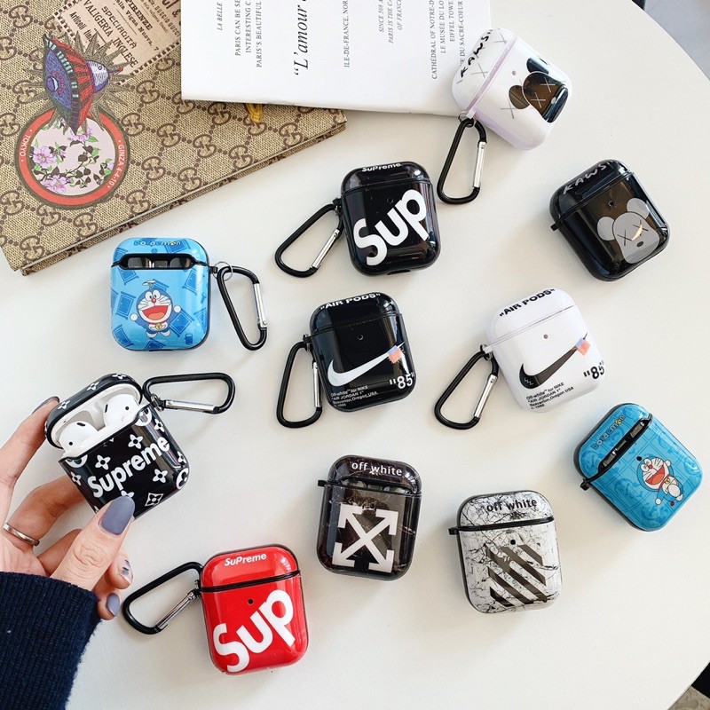 Vỏ bao airpod 1 2 Pro - Case airpods IMD Sup - Kaws- Ferrari - One piece - Kitty cute ( tặng kèm móc)