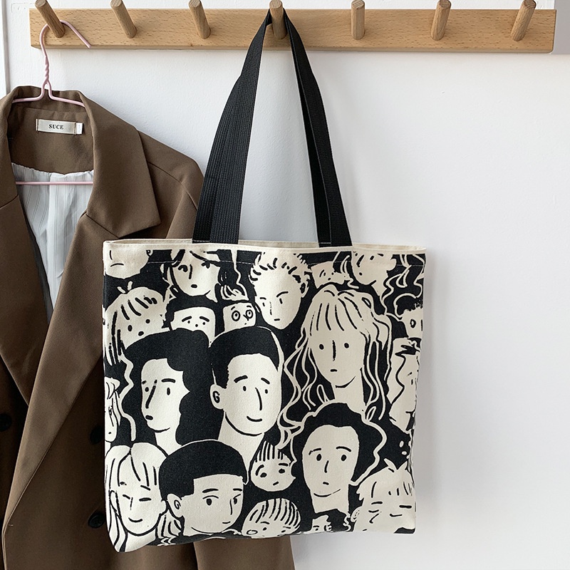 Túi xách canvas cỡ lớn phong cách Châu Âu mới