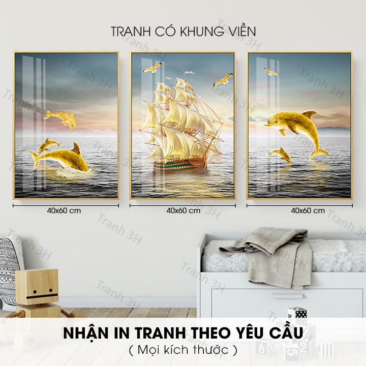 Tranh treo tường canvas đẹp có khung viền cao cấp, Tranh treo phòng khách, phòng ngủ, cầu thang, Mẫu tranh mới 2021 | 3H