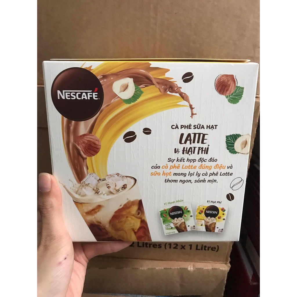 Nescafe Cà Phê Sữa Hạt Latte Vị Hạt Phỉ. Hsd 2022