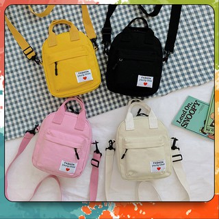 [2020] Túi Đeo Chéo Nữ Uzzang Hàn Quốc Vải Canvas Thêu Chữ Fashion Young Times T5007