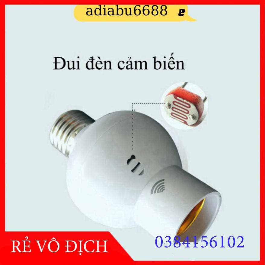 Đui đèn cảm biến chuyển động, cảm biến âm thanh tự động sáng đèn -BHGR68