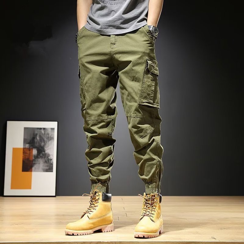 Quần Dài Dáng Rộng Phối Túi Lớn Chống Mài Mòn Thời Trang Hàn Quốc Cho Nam Size M-4XL