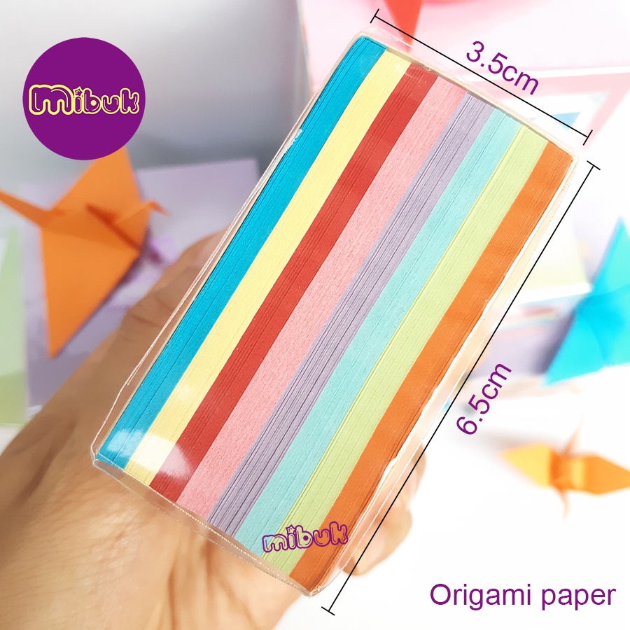 Giấy gấp hạc 65mm 320 tờ 8 màu - giấy gấp origami mei jin paper - ảnh sản phẩm 3