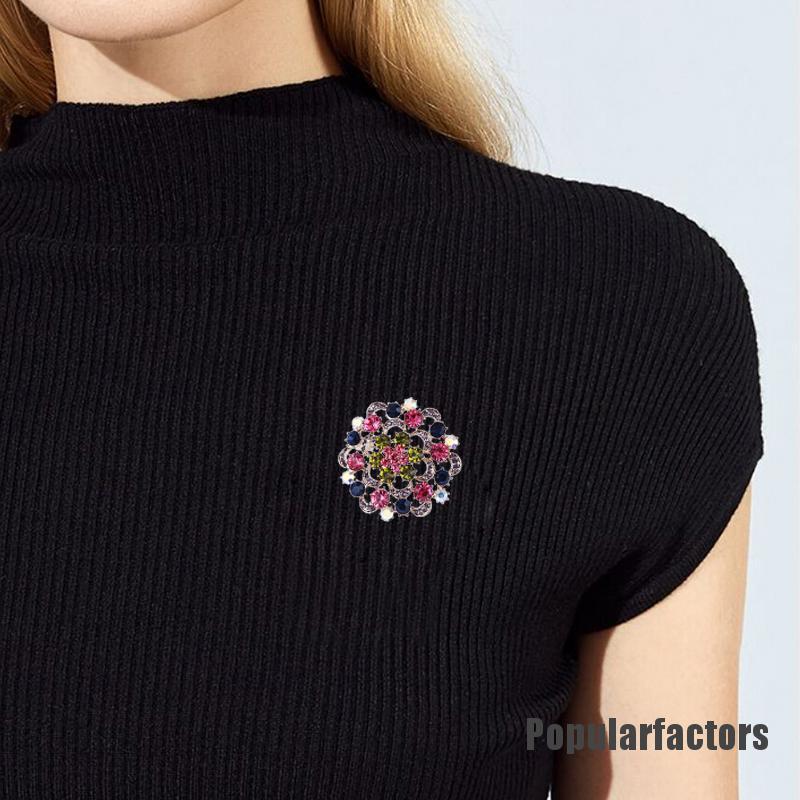 Ghim cài áo đính hạt đá nhân tạo thời trang