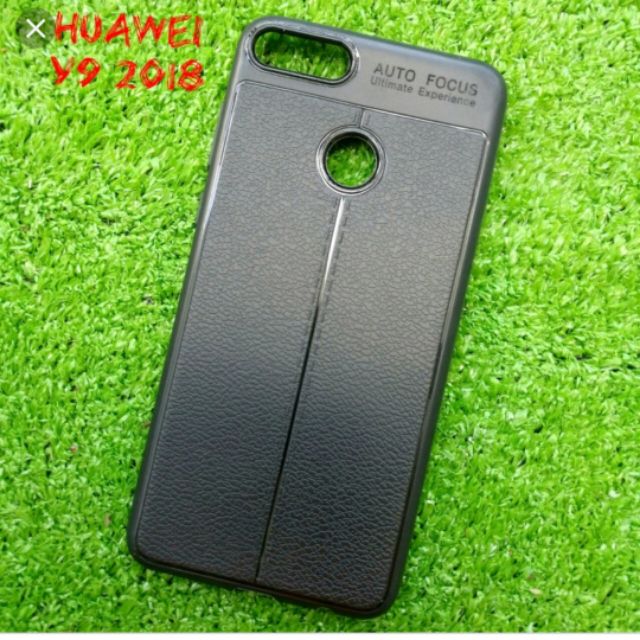 Ốp lưng huawei y9 2018 silicon giả da,chống sốc auto Focus
