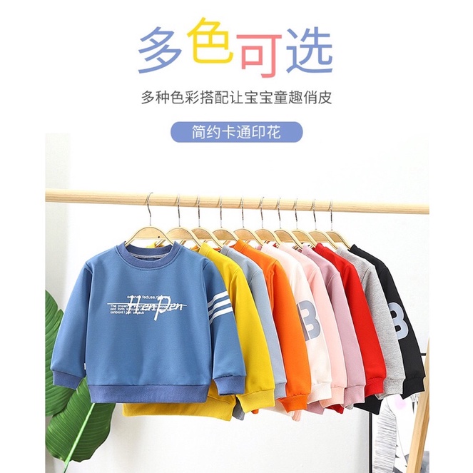 Áo Thun Dài Tay Size đại cho bé trai bé gái từ 11-40kg
