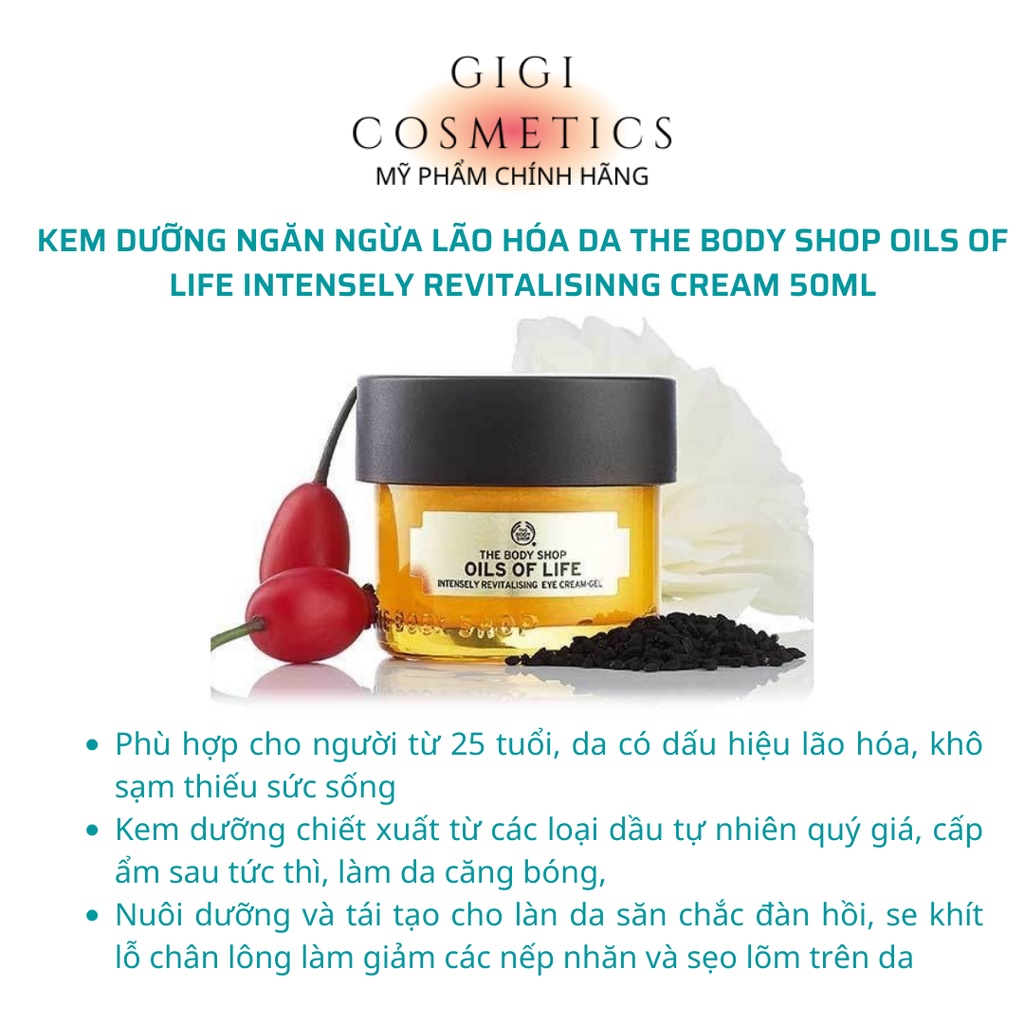 Kem Dưỡng Da Chống Lão Hóa Oils of Life Intensely Revitalising Gel Cream