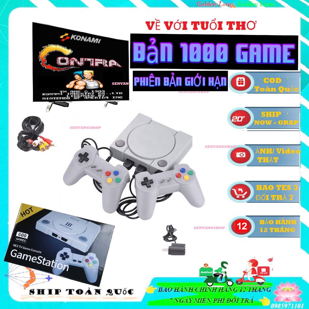 Freeship  Máy Chơi Game 4 Nút GameStation IB Tích Hợp 1000- 600 Games - Phiên bản mới nhất  -senvangshop