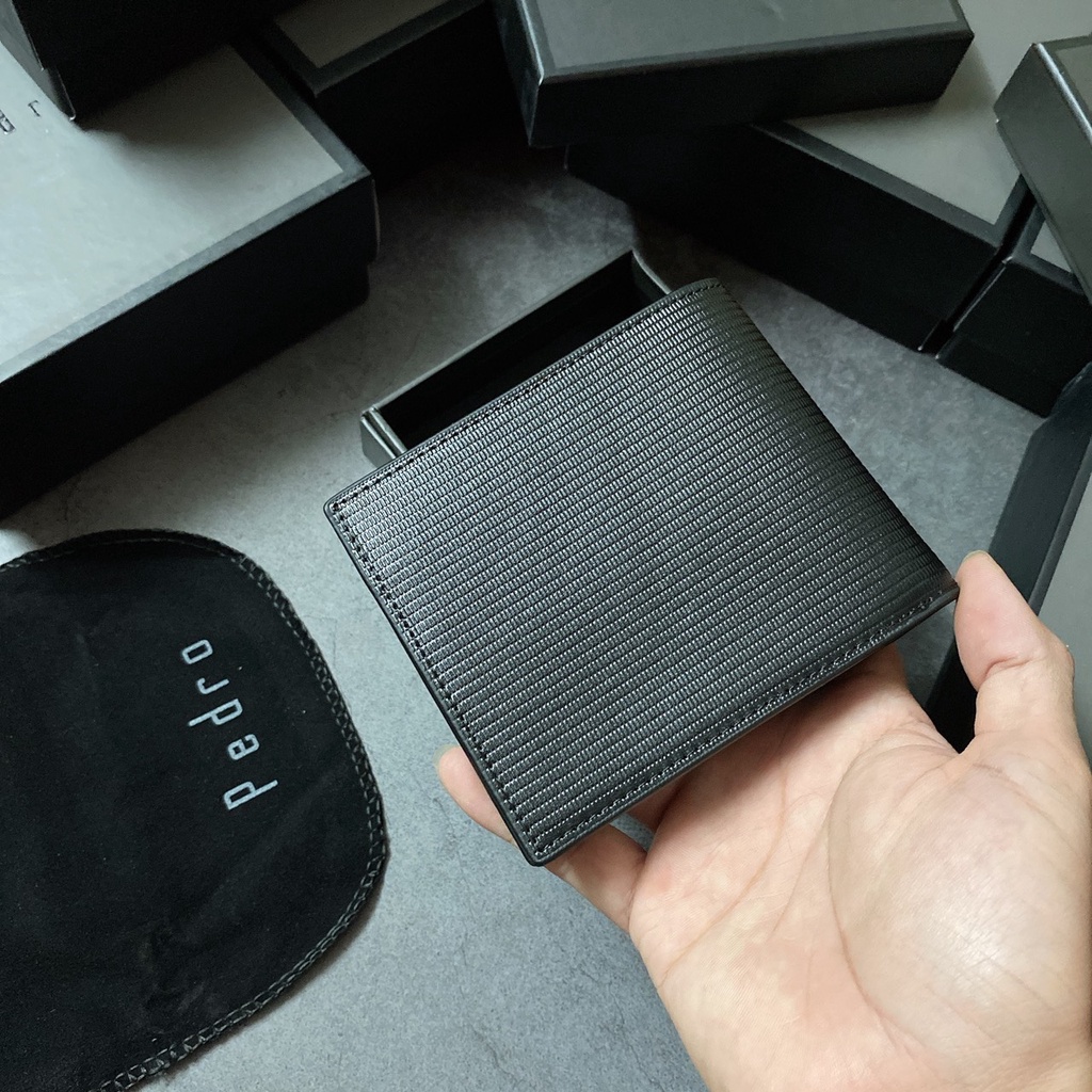 Ví ngắn nam sọc ngang nhuyễn - V366