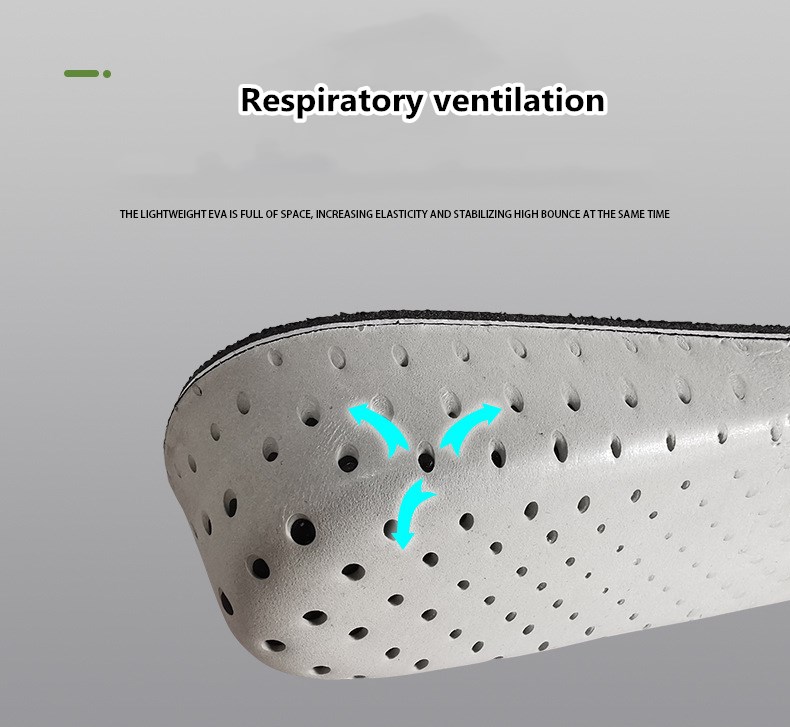 (Hàng Mới Về) 1 Cặp Miếng Lót Giày Thể Thao Thoáng Khí Tăng Chiều Cao 2-4cm