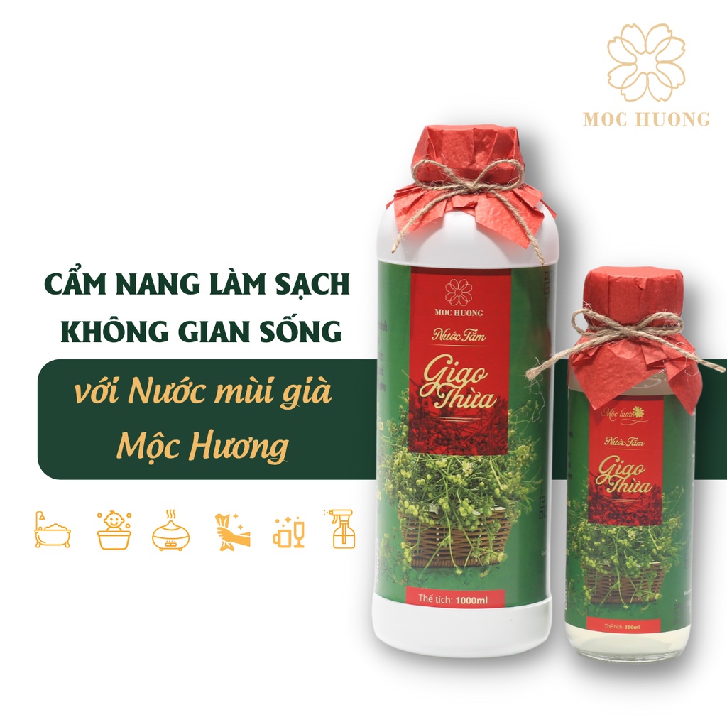 Nước Tắm Giao Thừa Mùi Già MỘC HƯƠNG Dùng Pha Nước Tắm, Xông Đường Hô Hấp Giúp Làm Sạch, Tốt Cho Hô Hấp 350ml