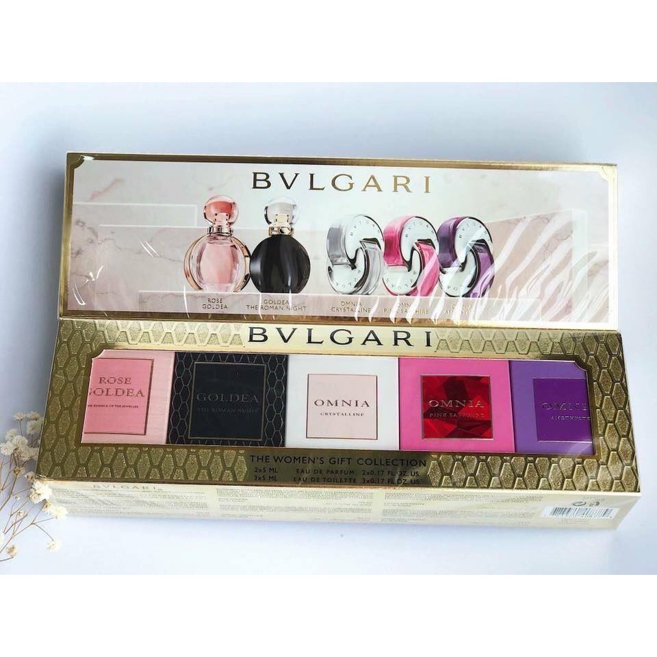 Gift Set Nước Hoa Nữ 5 Chai Mini Bvlgari The Women’s Gift Collection (5 mùi) | Thế Giới Skin Care