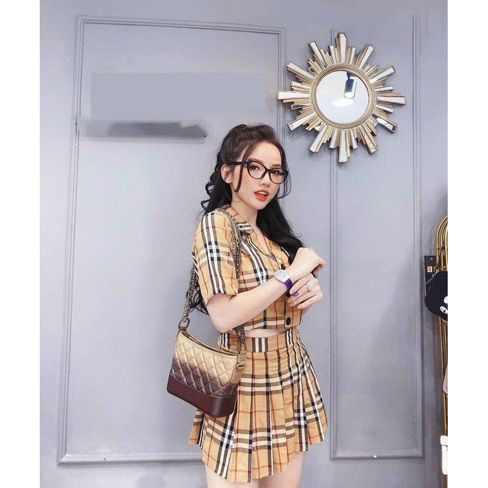 Set Chân Váy Đẹp - Set Chân Váy Caro Có Lót Kèm Áo Vest Nút Cài Thật, Mặc Đẹp Khi Đi Chơi ,Hẹn Hò - Dressery Store
