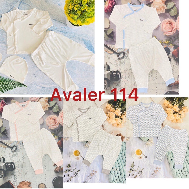 Bộ Sơ Sinh Avaler Chất Sơi Tre, Petit Rất Mềm Mịn Cho Bé Trai Bé Gái