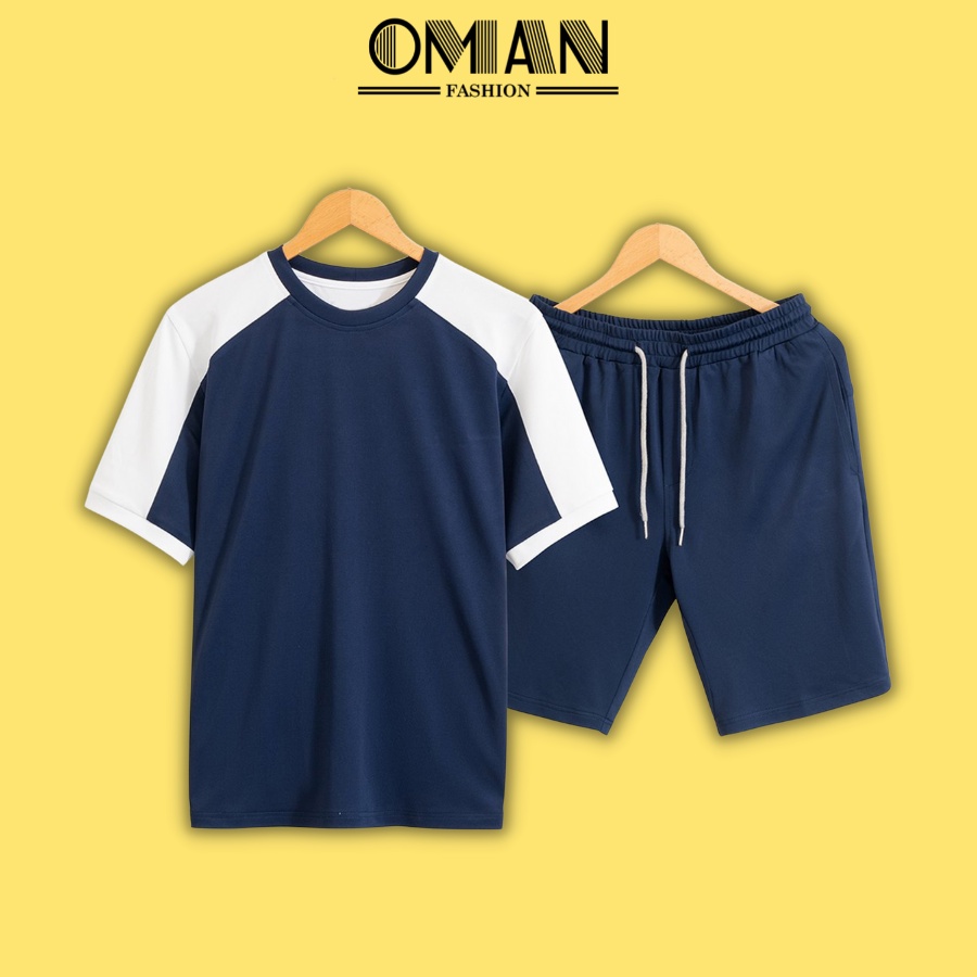 Bộ quần áo mặc nhà thể thao nam mùa hè chất thun cá sấu cao cấp - OMAN BH28