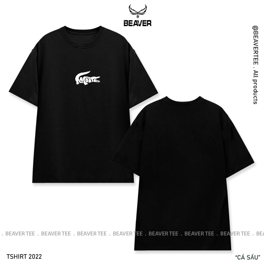 Set thun áo trắng/ quần xanh lá 1 Beaver Tee CÁ SẤU Local Brand tay lỡ form rộng nam nữ Unisex Freeship Extra