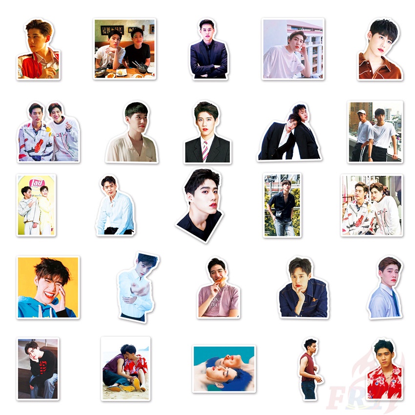 Bộ 50 miếng dán thời trang chống nước in chữ Interpret My Love As Your Heart Series 04