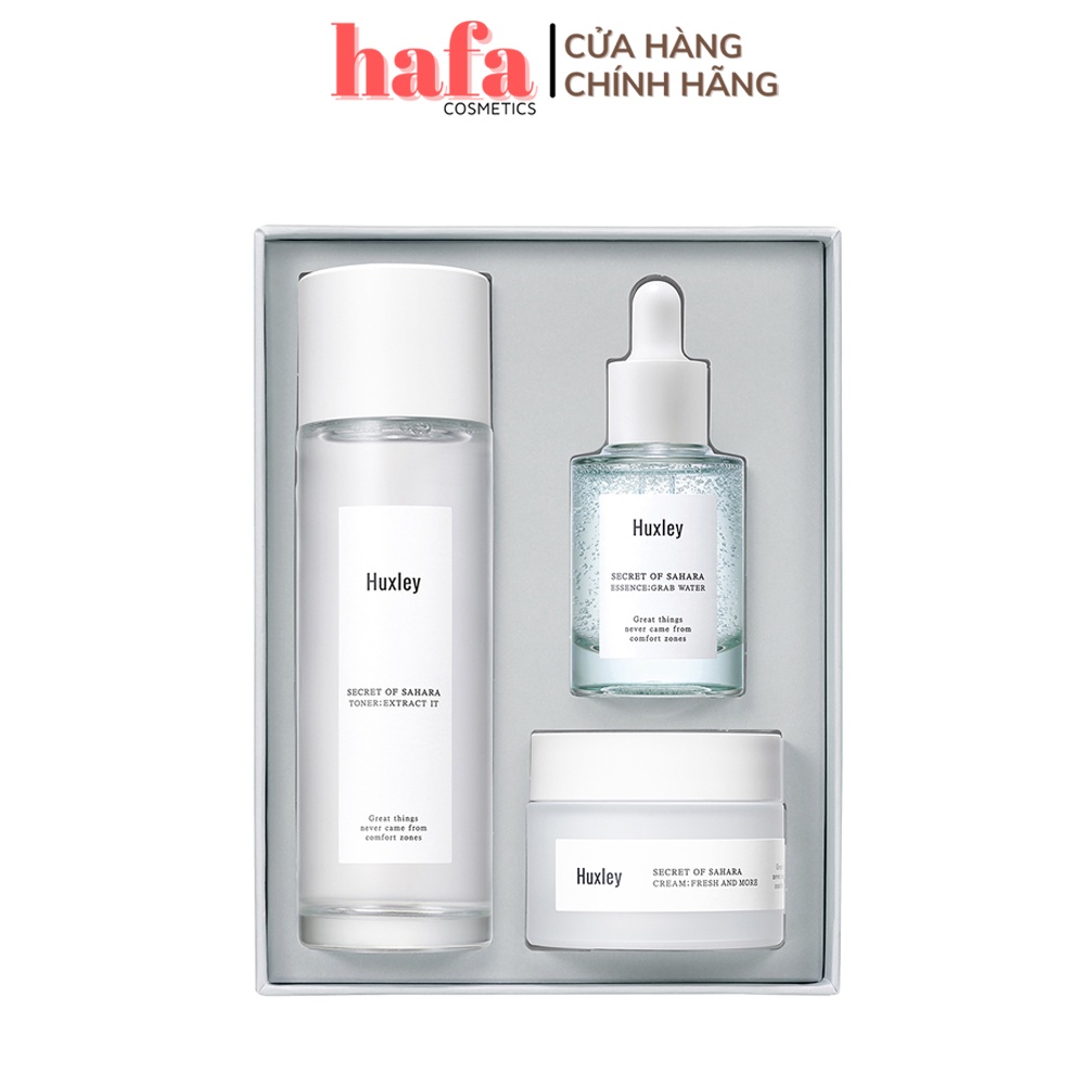 Set dưỡng cấp nước dưỡng ẩm Huxley Hydration Trio Set