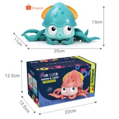 Đồ chơi con bạch tuộc nhà tắm cho bé chạy cót hoặc dắt đi dạo BENZ STORE BT00