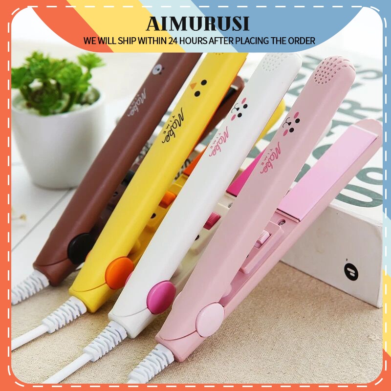 (AIMURUSI) COD Máy Duỗi/Uốn Tóc Mini Bằng Điện Tiện Lợi