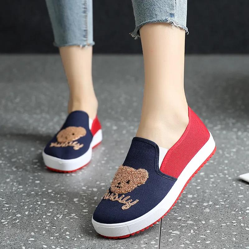 Giày Thể Thao canvas Màu Trắng/Đen Thời Trang Cho Nữ