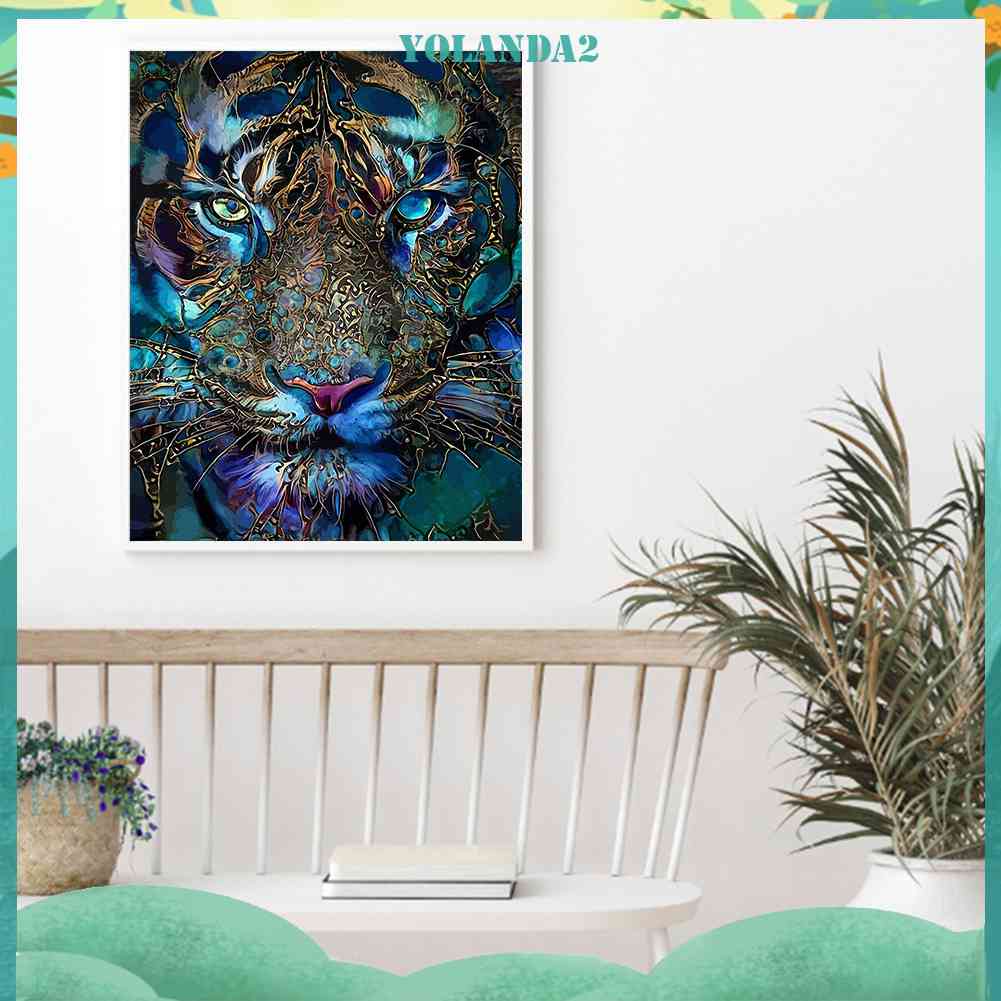 (canvas no printing)  Tranh Thêu Chữ Thập Toàn Bộ 11CT Hình Con Hổ