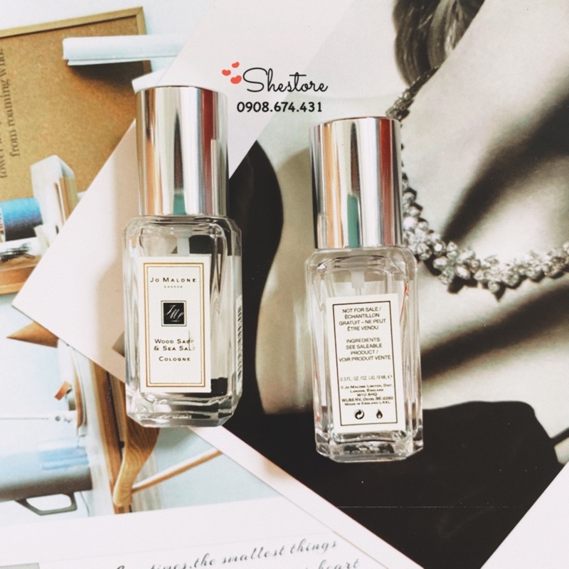 NƯỚC HOA JO MALONE WOOD SAGE & SEA SALT, PEONY & BLUSH SUEDE, ENGLISH PEAR & FREESIA 9ML DẠNG XỊT NOBOX