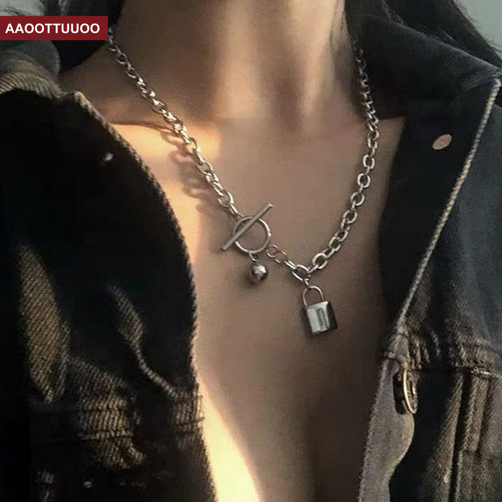 Dây chuyền mặt ổ khóa đơn giản thời trang dành cho nữ