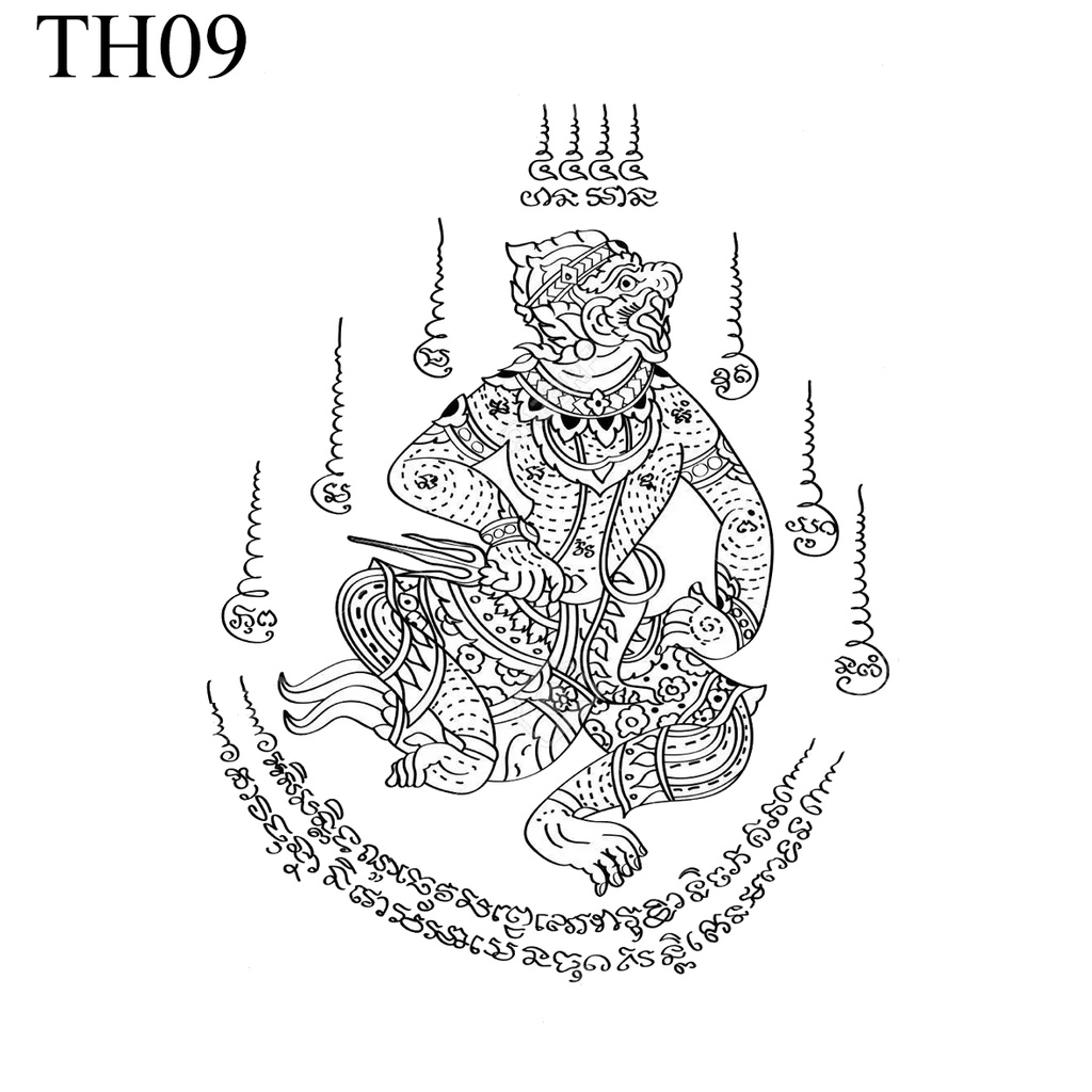 Hình Xăm Tạm Thời Tatempo - Thái Lan Sak Yant 2