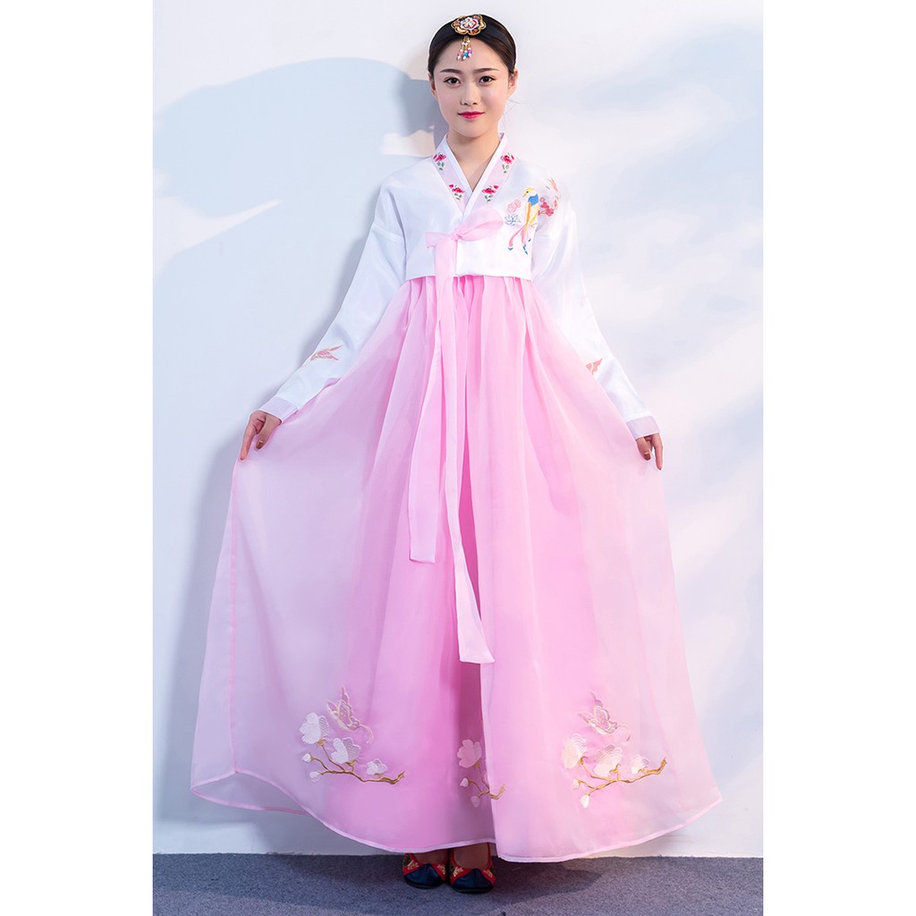 Hanbok Hàn quốc thêu hoa cho bạn nữ-có size cho bé gái.