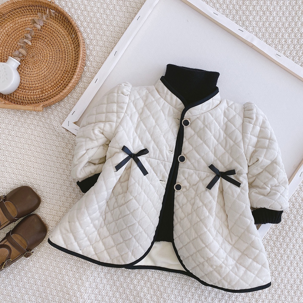 BEAR LEADER Áo Khoác Phao Dày Dặn Ấm Áp Thời Trang Hàn Quốc Cho Bé Gái