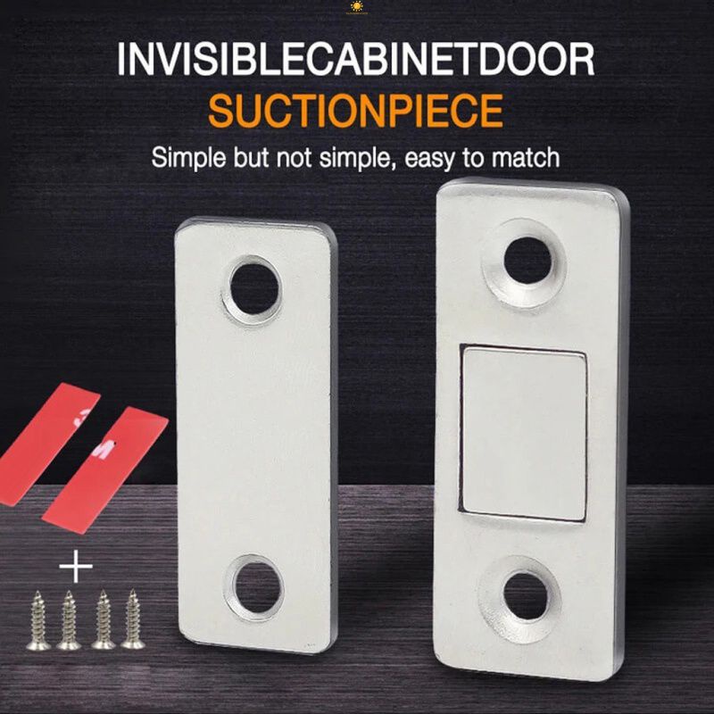 2 Chiếc Cực Từ Cửa Tủ Bắt Chốt Ngăn Siêu Mỏng Gần Hơn Với Khóa Vô Hình Mạnh Chặn Cửa Tủ Quần Áo Giá bấm Lỗ Giá Rẻ Cửa Flowerdance