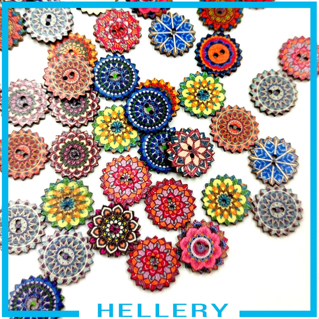 Set 100 Nút Gỗ 20 / 25mm Chuyên Dụng Cho May Vá / Làm Đồ Thủ Công