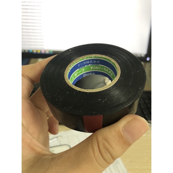 Băng dính cách điện, băng keo cách điện DENKA nhât bản màu đen dùng cho điện dân dụng, điện ô tô, xe máy