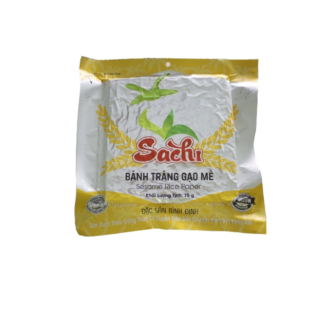 Bánh Tráng Gạo Mè Nướng Sẵn SACHI 75Gram