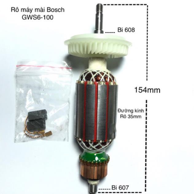 Rô to máy mài Bosch GWS6-100 tặng than