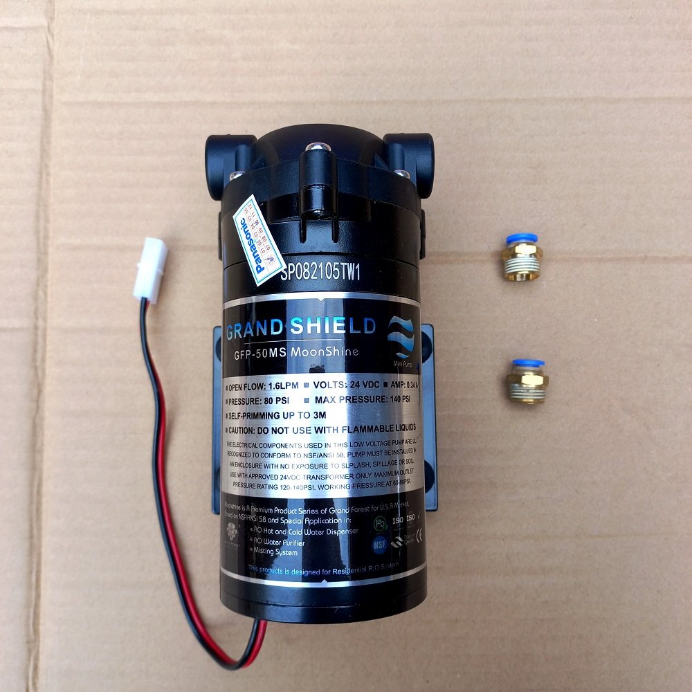 Bơm máy lọc nước ro ❤️FREESHIP❤️ Máy bơm phun sương mini 24V kèm nguồn Adaptor 24V