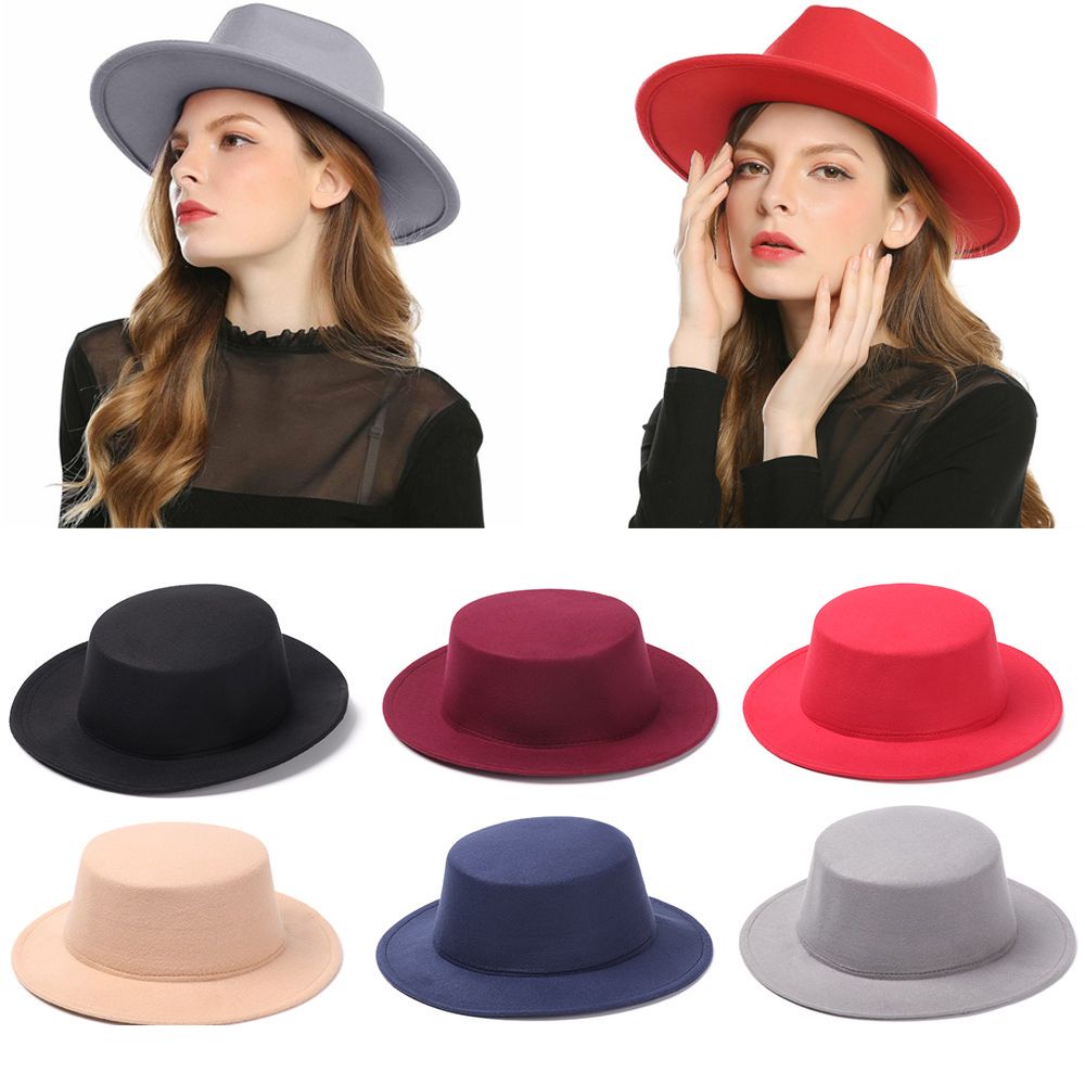 Nón Fedora Vải Len Vành Rộng Kiểu Cao Bồi Vintage Thời Trang Mùa Thu Cho Nam Và Nữ