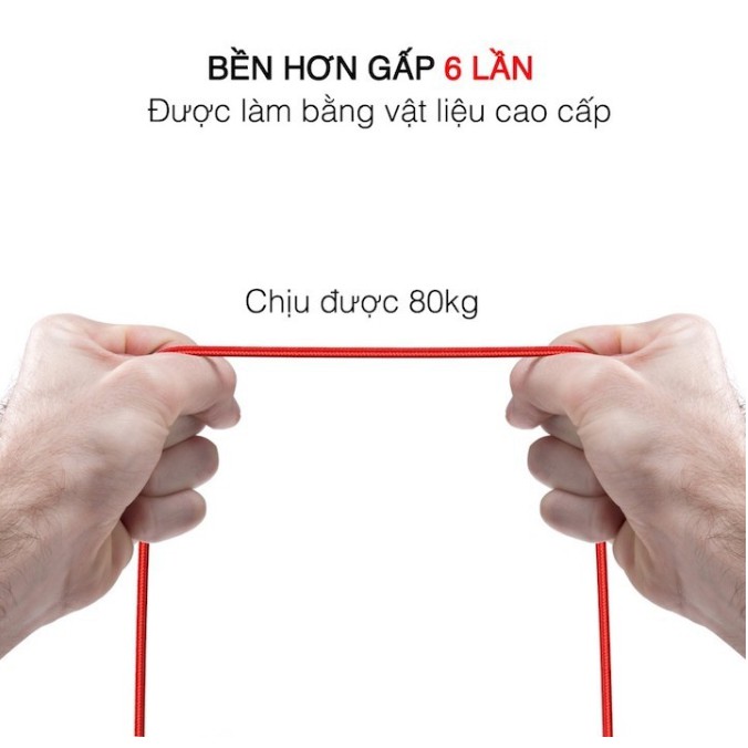 Dây sạc USB Type C dài 2m hỗ trợ sạc nhanh Qualcomm Quick Charge Galaxy Note 8 S9 S10 S20 máy cổng Type-C C1C200