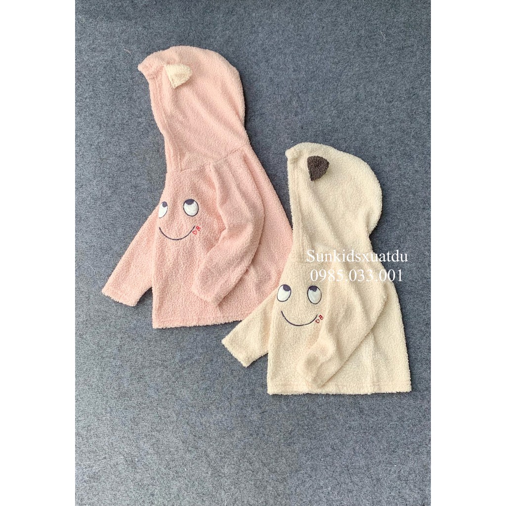 Áo hoodie lông cừu tai gấu